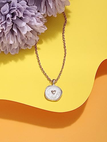 Enamel Tiny Heart Pendant & Chain for Women